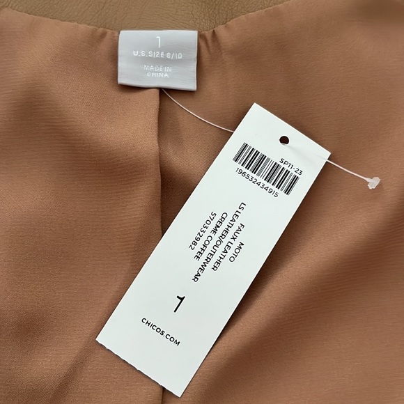 Tan Faux leather jacket - Picture 11 of 13